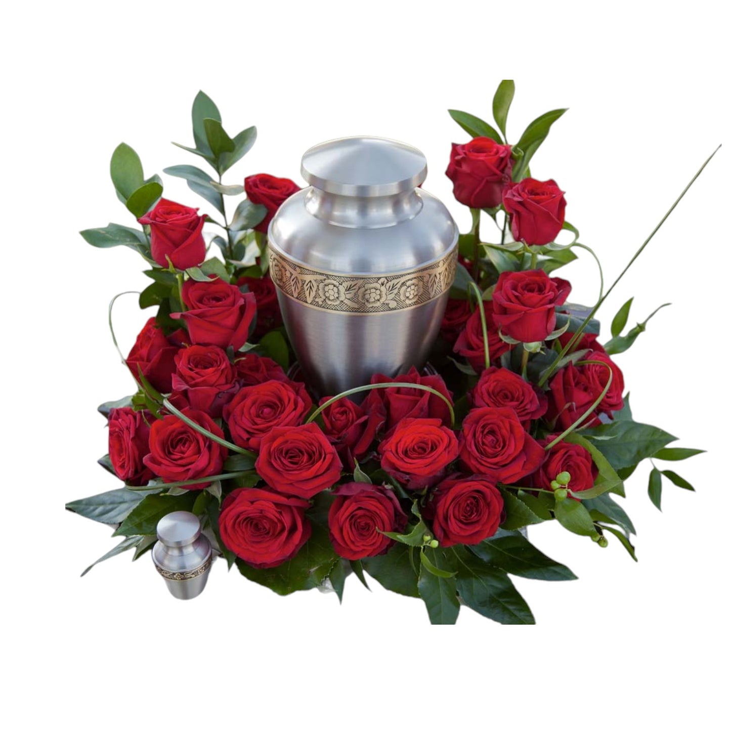 <tc>Couronne pour urne - Rien que des roses</tc>