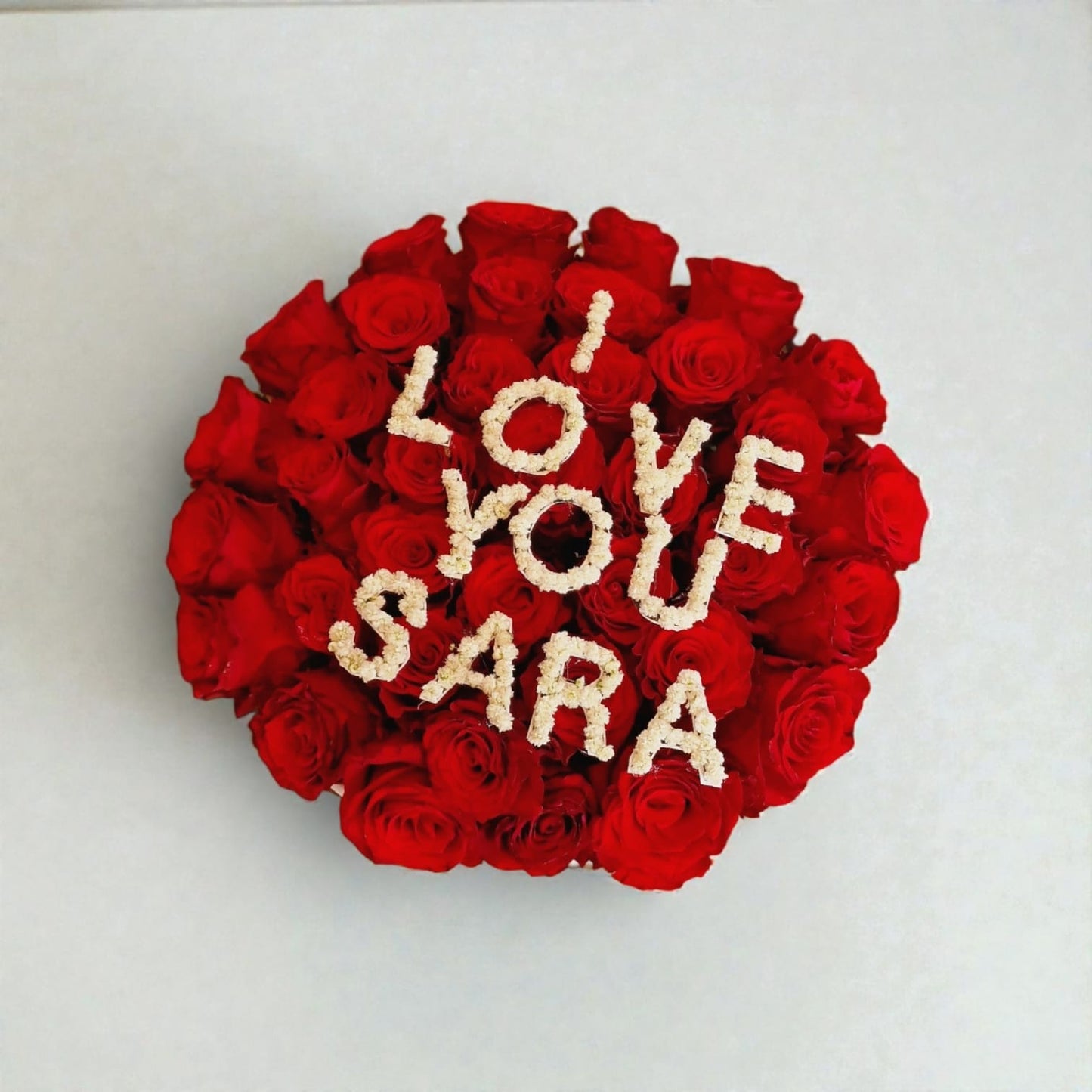 Boîte Rose Message d'Amour Personnalisée