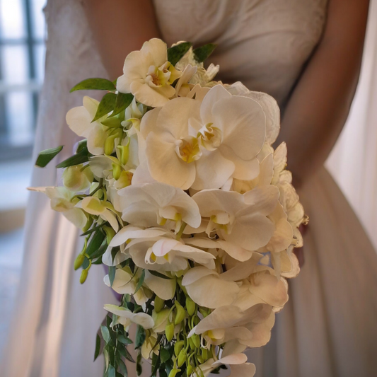 Bouquet de mariage de mariée double orchidée