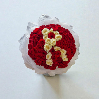 Personalised Love Initial Rose Bouquet