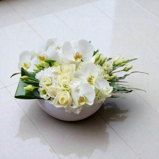 Bol Orchidée Élégance Blanche