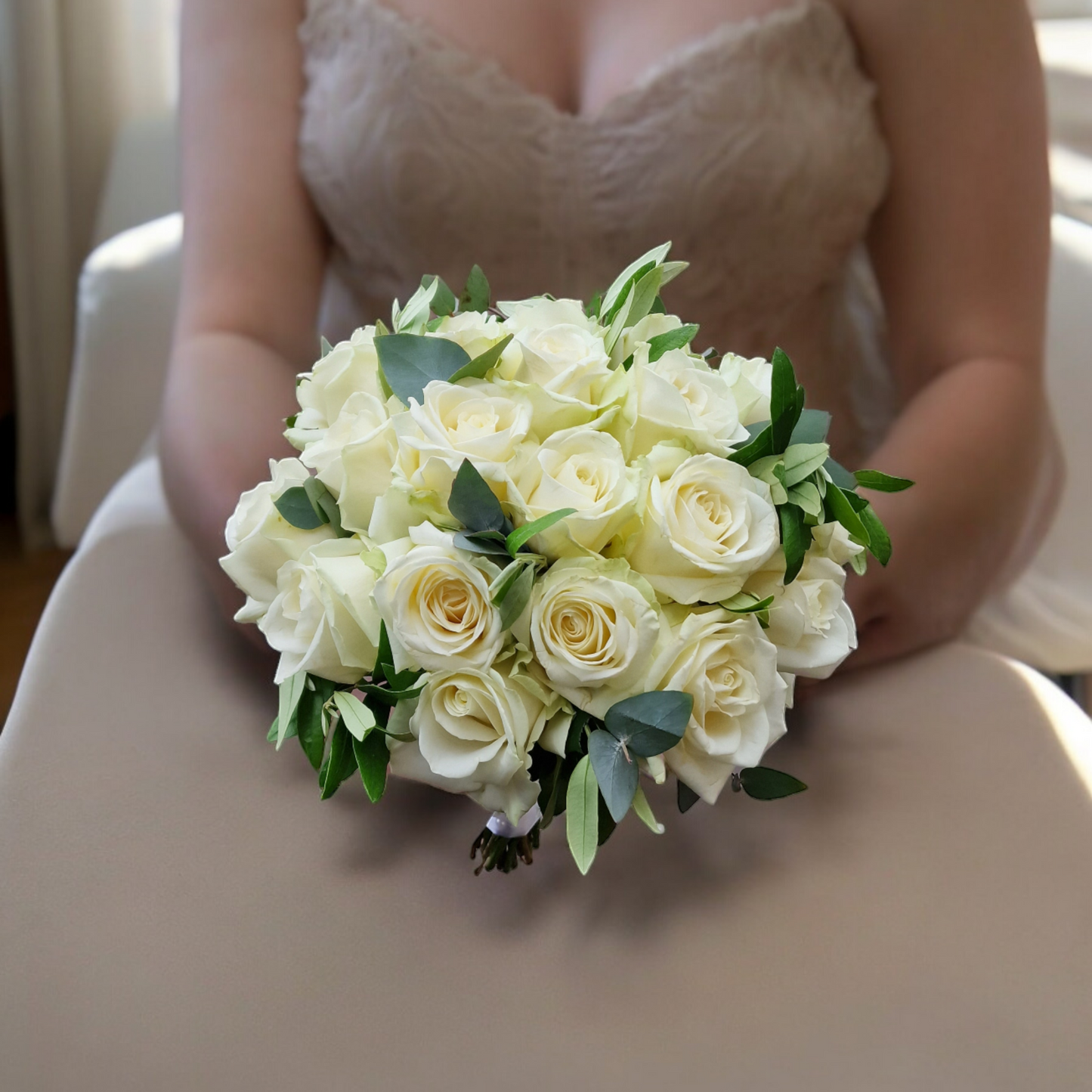 Bouquet de mariage de mariée rose blanche