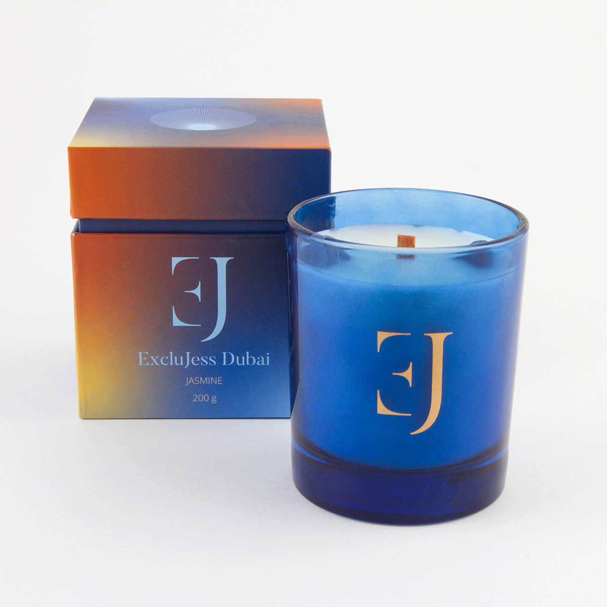 Bougie parfumée de luxe Dubaï Lapis lazuli – Jasmin